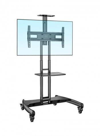 Mobile TV Stand With Lockable Wheels 32-65inch Black