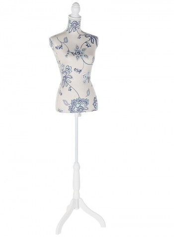 Mannequin Model Dress Display Stand  White/Blue 37 x 23 x 168cm