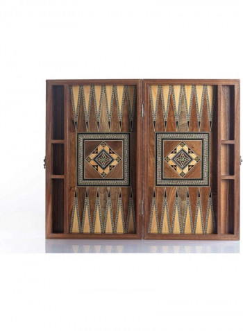 Handmade Backgammon Wood With Mosaic