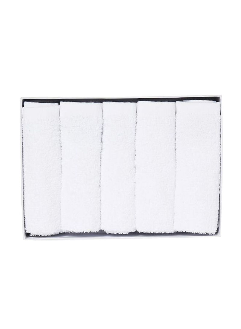 Pack Of 5 Cotton Face Cloths White