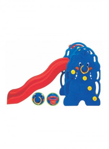 2-In-1 Play Slide With Basketball Game 106x 97x 170centimeter