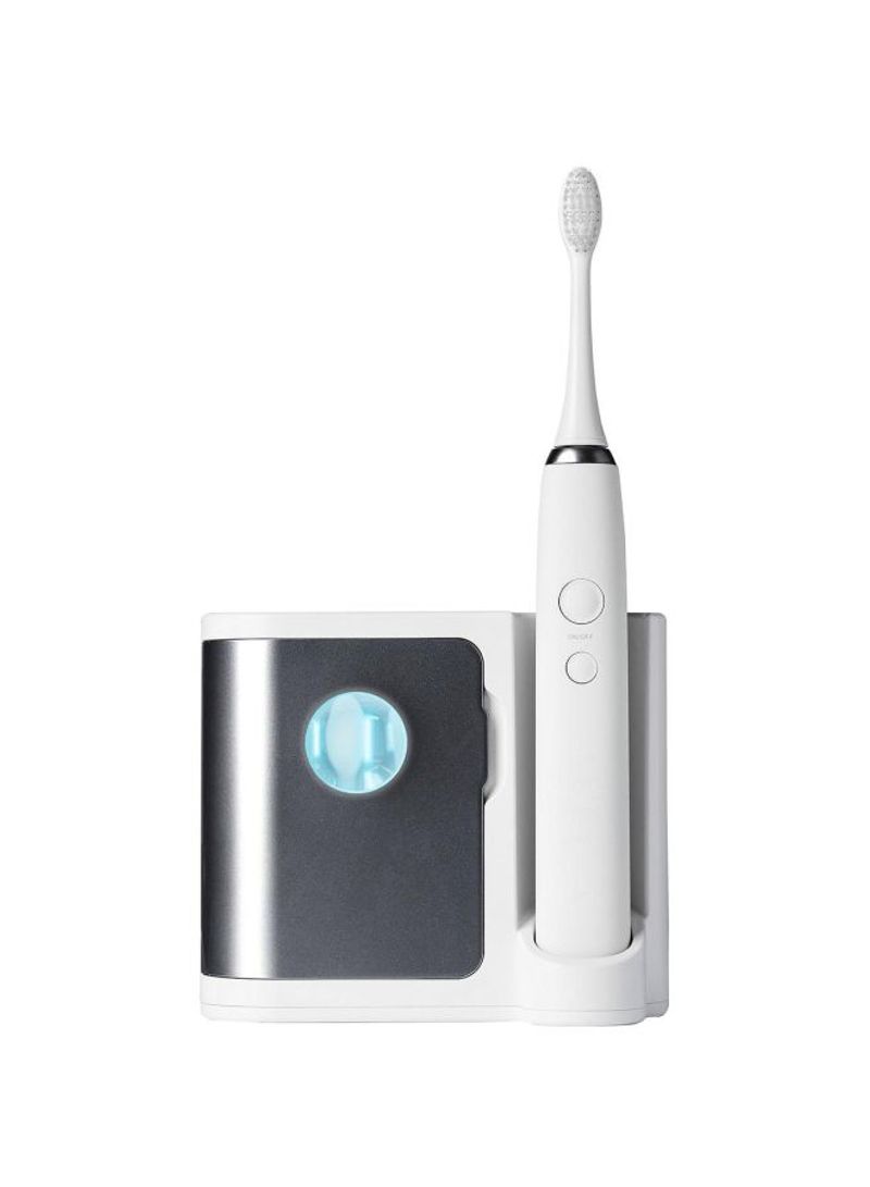 Elements Sonic Toothbrush With UV Sanitizing Charging Base White/Silver