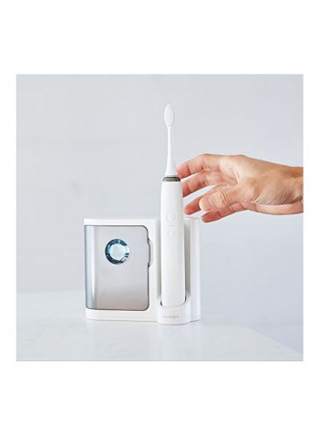 Elements Sonic Toothbrush With UV Sanitizing Charging Base White/Silver
