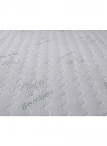 Bamboo Memory Foam Mattress Topper White 200x200+5centimeter