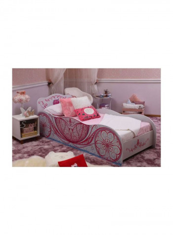 Carriage Designed Bed White/Pink 206x81x94centimeter