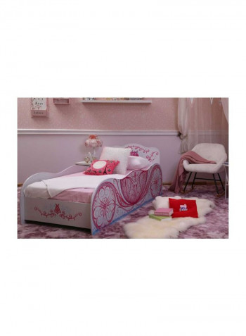 Carriage Designed Bed White/Pink 206x81x94centimeter