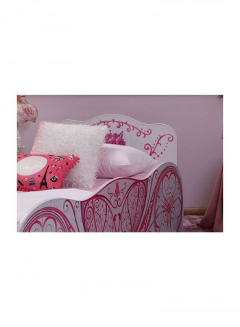 Carriage Designed Bed White/Pink 206x81x94centimeter