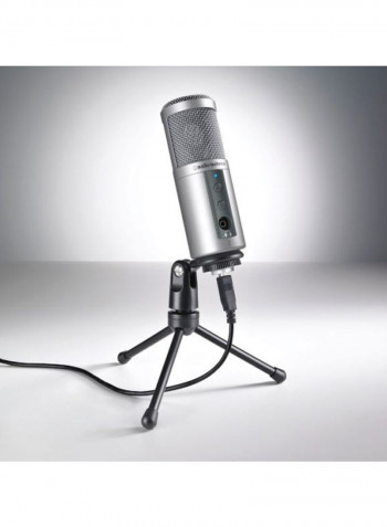 USB Condenser Microphone ATR-2500 Silver ATR-2500 Silver