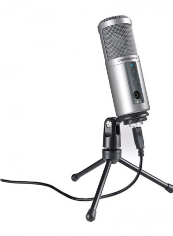 USB Condenser Microphone ATR-2500 Silver ATR-2500 Silver