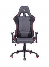 2D Armrest With Metal Base Gaming Chair Grey/Black