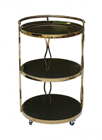 Borisu Gold Kitchen Trolly Gold