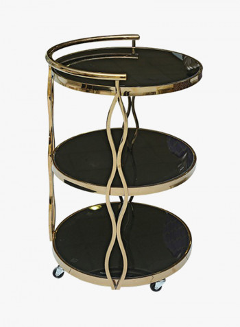Borisu Gold Kitchen Trolly Gold