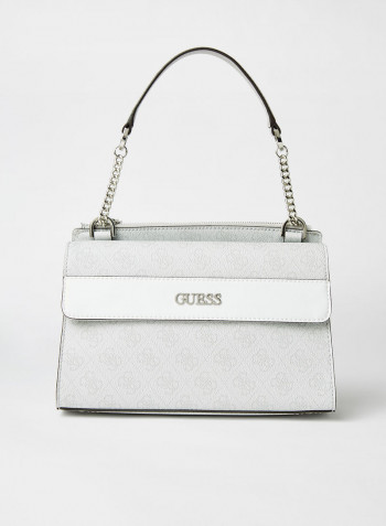 Sosie Convertible Crossbody Flap Bag Silver