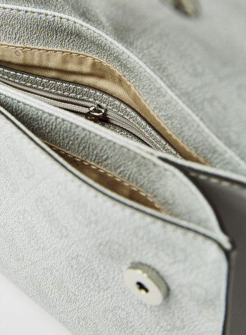 Sosie Convertible Crossbody Flap Bag Silver