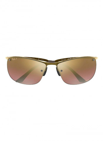 Men's Classic Rectangular Sunglasses - Lens Size: 63 mm