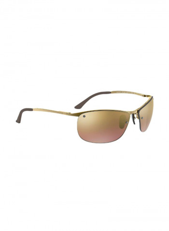 Men's Classic Rectangular Sunglasses - Lens Size: 63 mm
