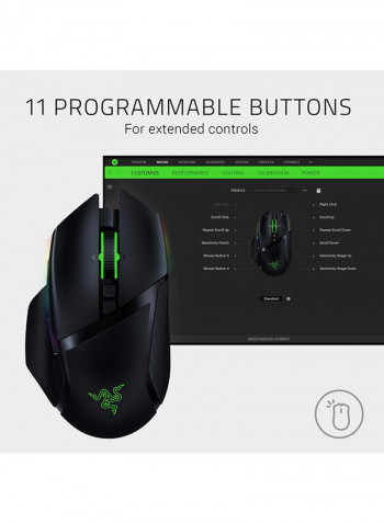 Basilisk Ultimate Wireless With Charging Station Wireless Gaming Mouse MultiColor