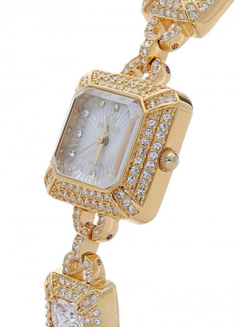 Women's 22K Gold Plated With Crystal Analog Watch P-21885-1L