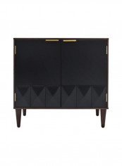 Gardner 2-Door Cabinet Black/Brown 86.4 x 38.1 x 86.4centimeter