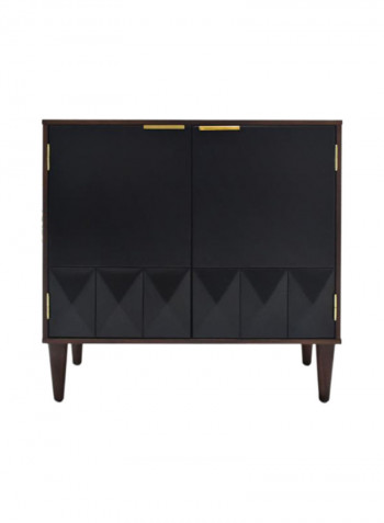 Gardner 2-Door Cabinet Black/Brown 86.4 x 38.1 x 86.4centimeter