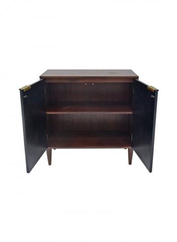 Gardner 2-Door Cabinet Black/Brown 86.4 x 38.1 x 86.4centimeter