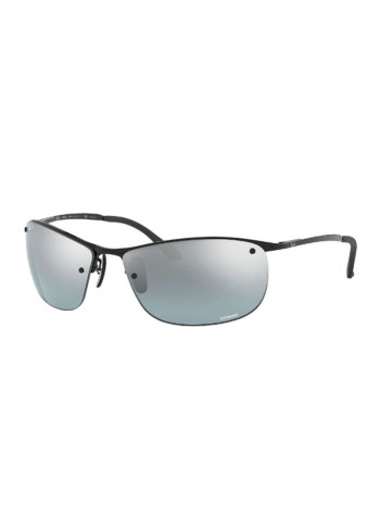Men's Classic Rectangular Sunglasses - Lens Size: 63 mm