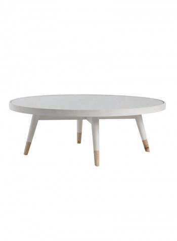 Circle Coffee Table White 100x34x100centimeter