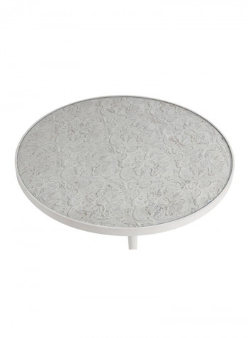 Circle Coffee Table White 100x34x100centimeter
