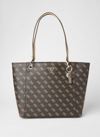 Noelle Elite Tote Brown Logo