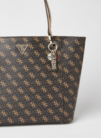 Noelle Elite Tote Brown Logo