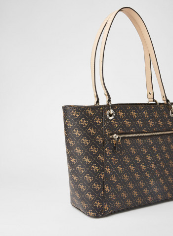 Noelle Elite Tote Brown Logo