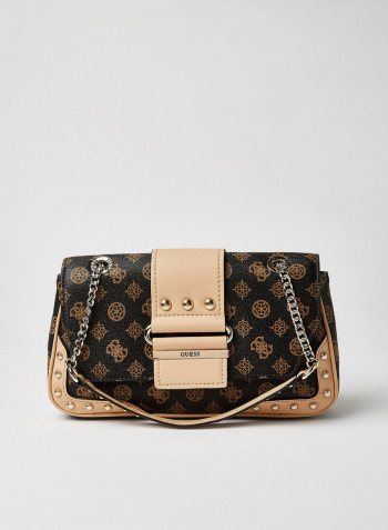 Greta Convertible Flap Crossbody Bag Mocha