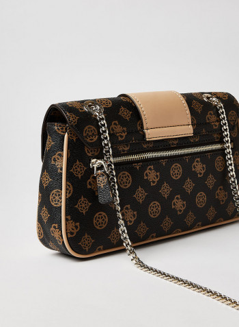 Greta Convertible Flap Crossbody Bag Mocha