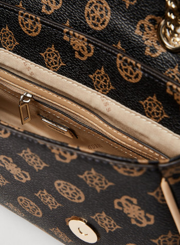 Greta Convertible Flap Crossbody Bag Mocha