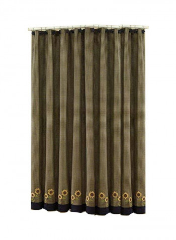 Printed Shower Curtain Beige/Brown 72x72inch