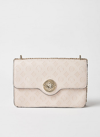 Dayane All-Over Logo Crossbody Bag Blush