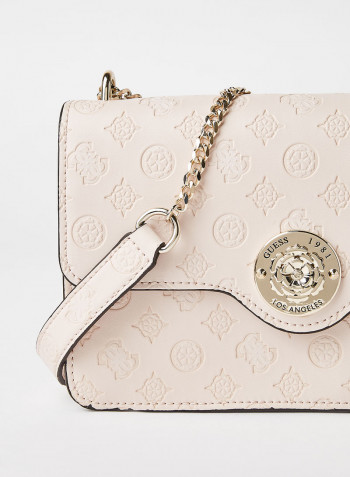 Dayane All-Over Logo Crossbody Bag Blush