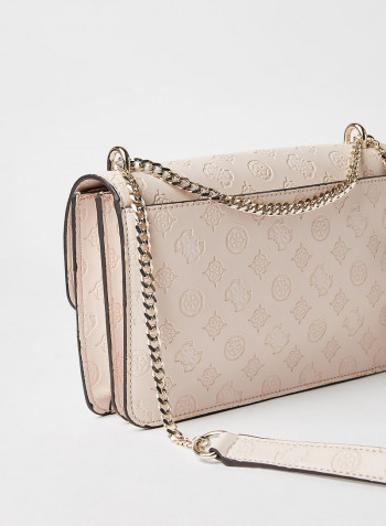 Dayane All-Over Logo Crossbody Bag Blush