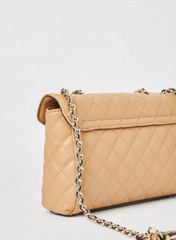 Illy Flap Crossbody Bag Beige