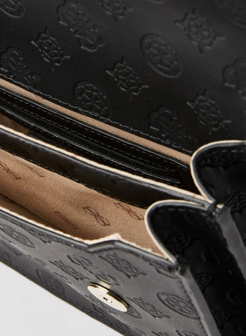 Dayane All-Over Monogram Crossbody Bag Black