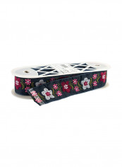 Embroidered Denim Lace Blue/Pink/Red reviews Embroidered Denim Lace Blue/Pink/Red
