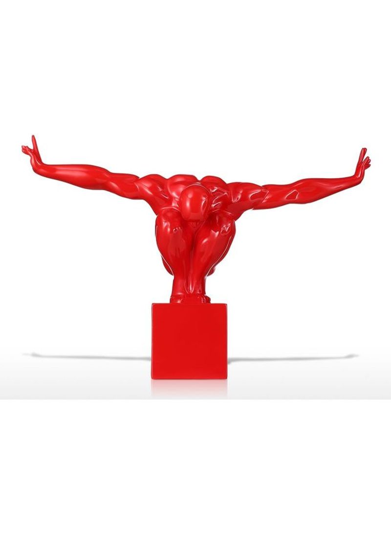 Decorative Diving Posture Sculpture Red