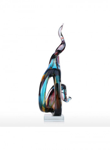 Decorative Tabletop Artwork Abstract Glass Sculpture Multicolour