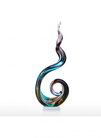 Decorative Tabletop Artwork Abstract Glass Sculpture Multicolour