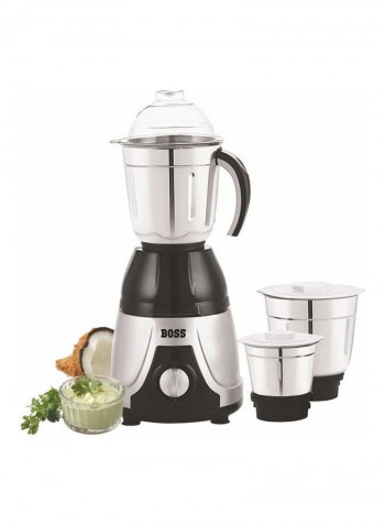 Flora Deluxe Mixer Grinder with Jars B243-Silver/Black أسود/ فضي