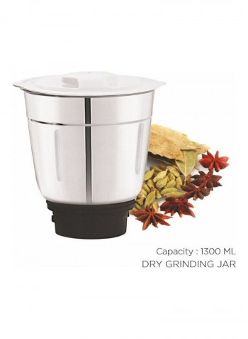 Flora Deluxe Mixer Grinder with Jars B243-Silver/Black أسود/ فضي