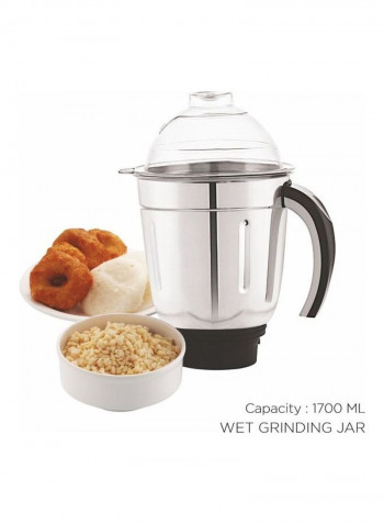Flora Deluxe Mixer Grinder with Jars B243-Silver/Black أسود/ فضي