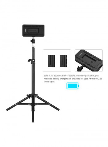 LED Dimmable Photography Light With Accessories White