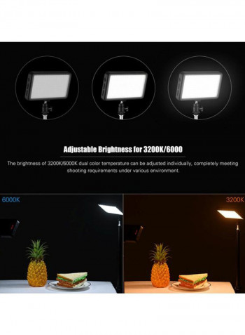 LED Dimmable Photography Light With Accessories White