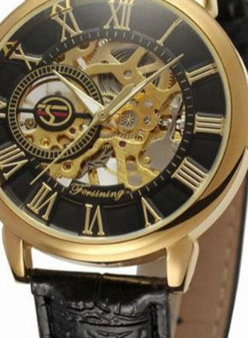 Men's Leather Round Chronograph Watch 2091